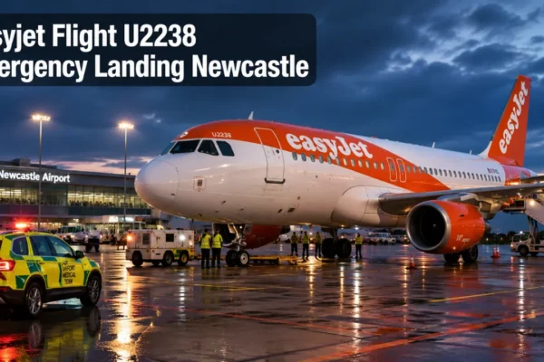 easyjet flight u2238 emergency landing newcastle